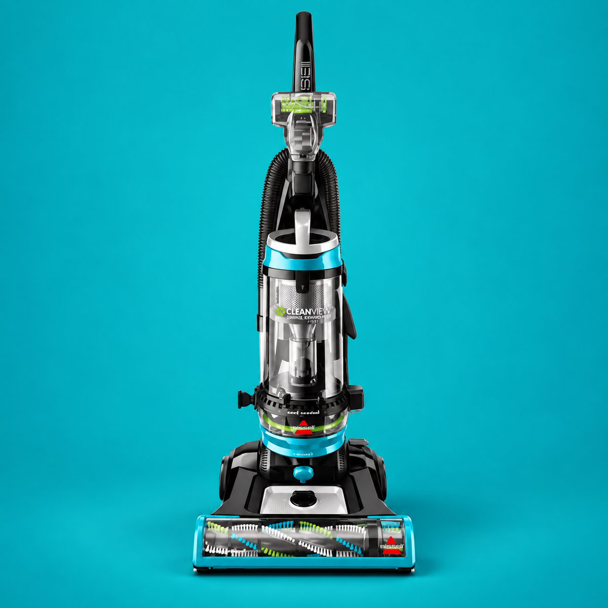 BISSELL CleanView Swivel Rewind Pet Deluxe 22547 on a teal backdrop