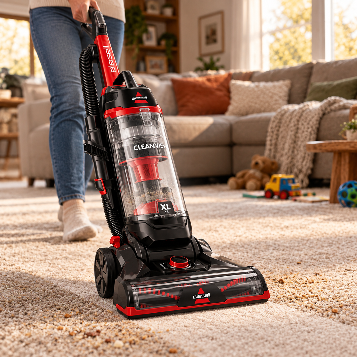 BISSELL CleanView 3533 on a family room carpet