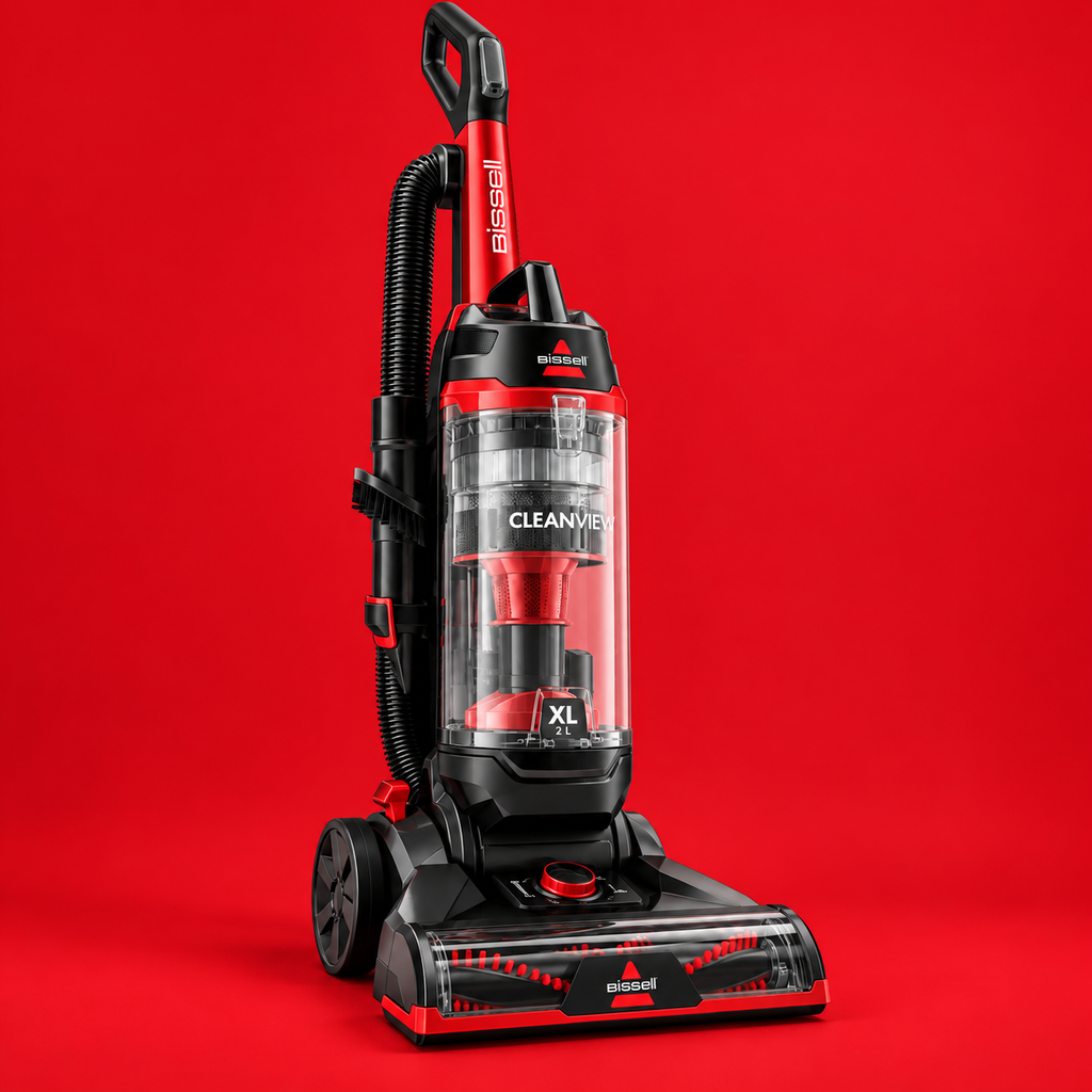 BISSELL CleanView 3533 on a red backdrop