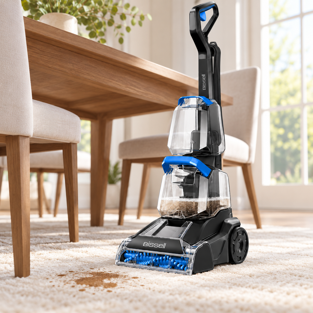 BISSELL TurboClean 3952 on a dining room rug