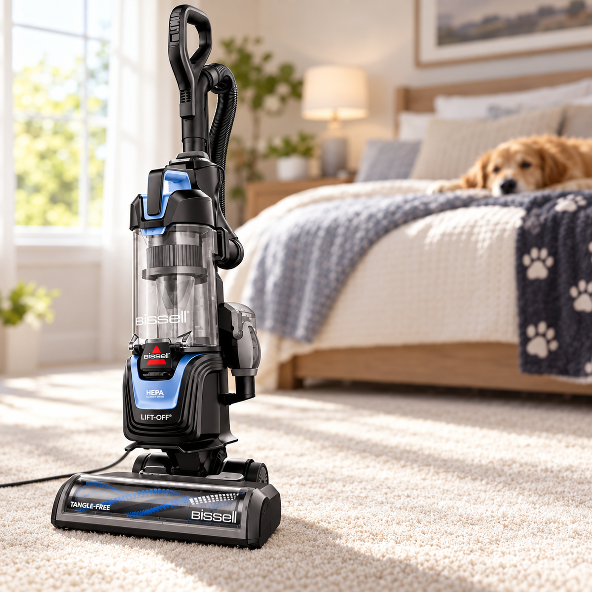 BISSELL Pet Hair Eraser 39883 in a bedroom