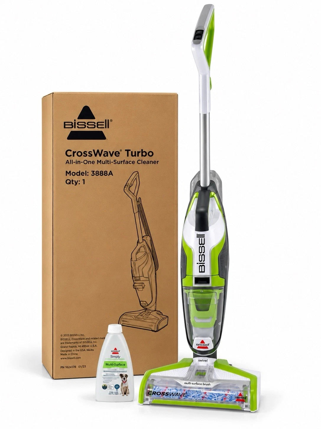 BISSELL CrossWave Turbo Hard Floor and Area Rug Wet Dry Vac (3888A)